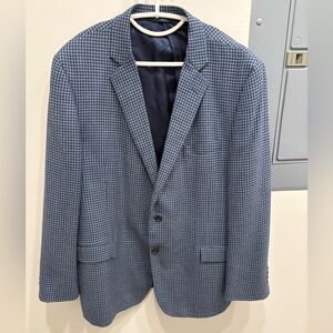 Brooks Brothers Men’s Blue Houndstooth Blazer 48R Mint Condition